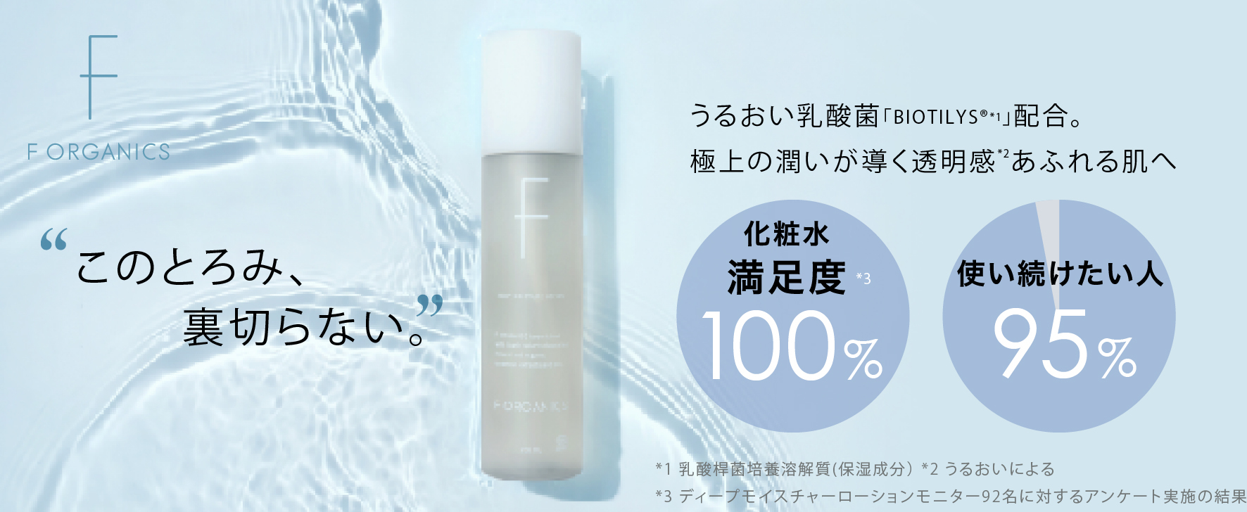 人気の理由、徹底解説。満足度100%のF ORGANICSローション