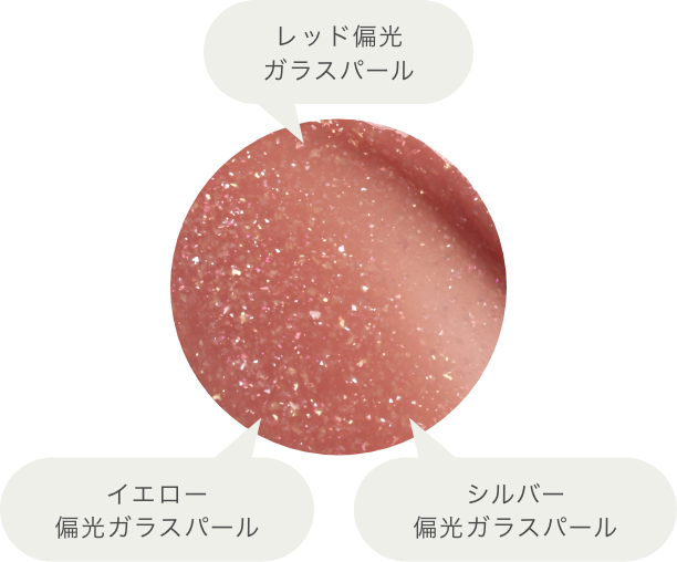 3種の偏光ガラスパール配合で煌めいて華やかな口元に イメージ画像